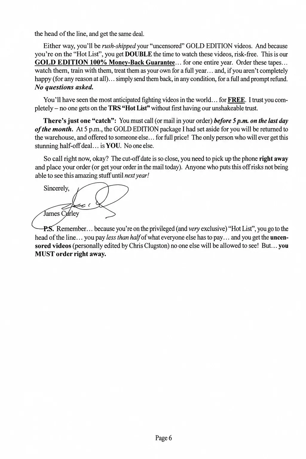 Deposit Directly To Your Hot List Account — original scan, page 158